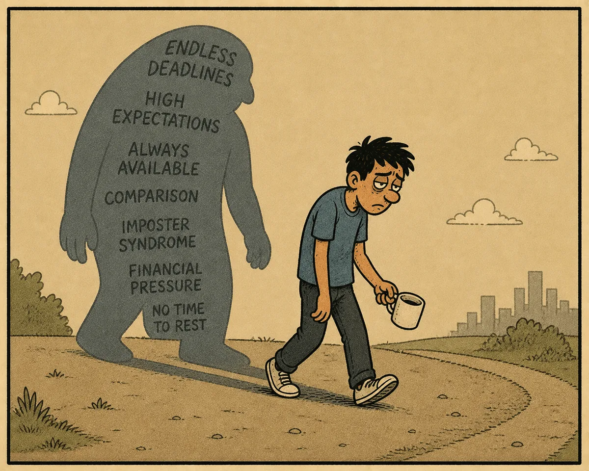 Hidden Burnout — illustration