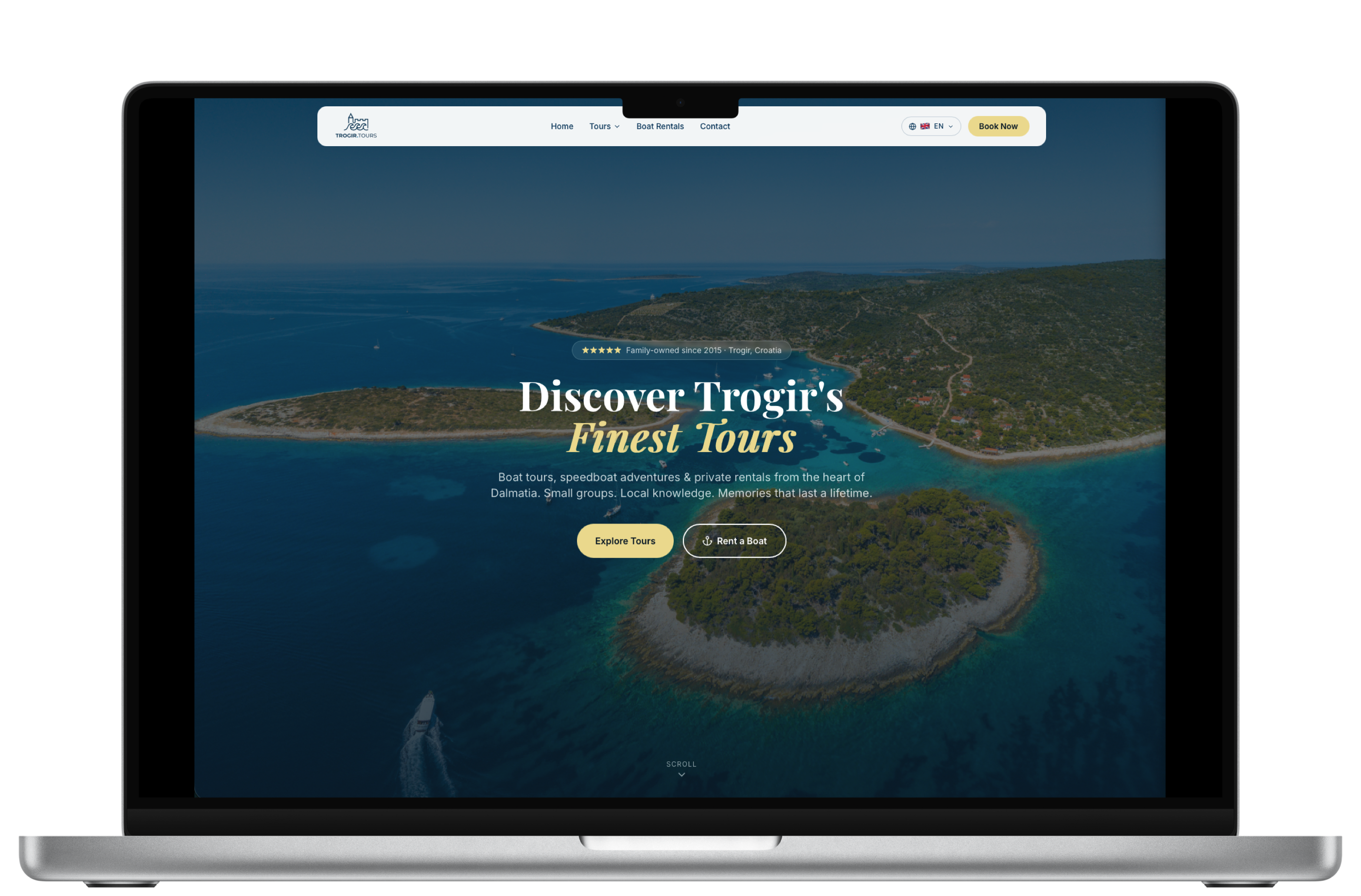 Trogir Tours public website mockup